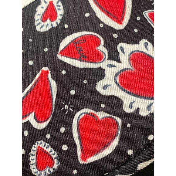 ~ NEW Brighton Hearts a Flutter Crossbody Bag Utility Black Red Love Silver Hrdw - Picture 12 of 13